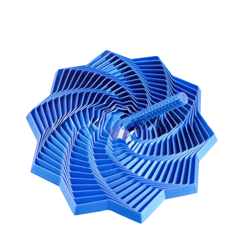 PLA Expanded Sensory Fidget Star 3D Printed Whirling Spiral Fractal Fidget Hexagon with Handles Stress Relief