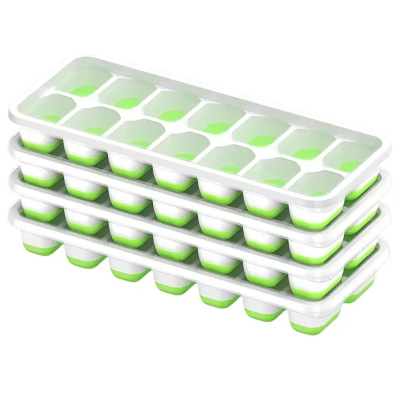 

Форма для льда ABDJ-Ice Cube на 14 ячеек с крышкой, бытовая, с мягким дном, для домашнего приготовления льда