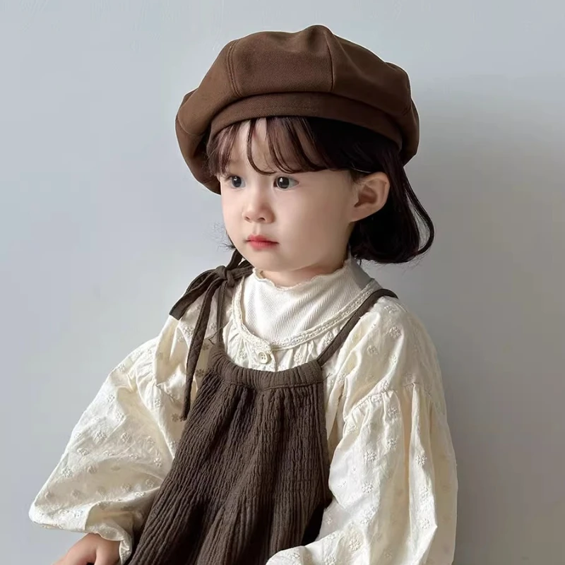Kids Beret Hat Fashionable Painter Cap Baby Pumpkin Hat Parent Child Style Autumn Winter