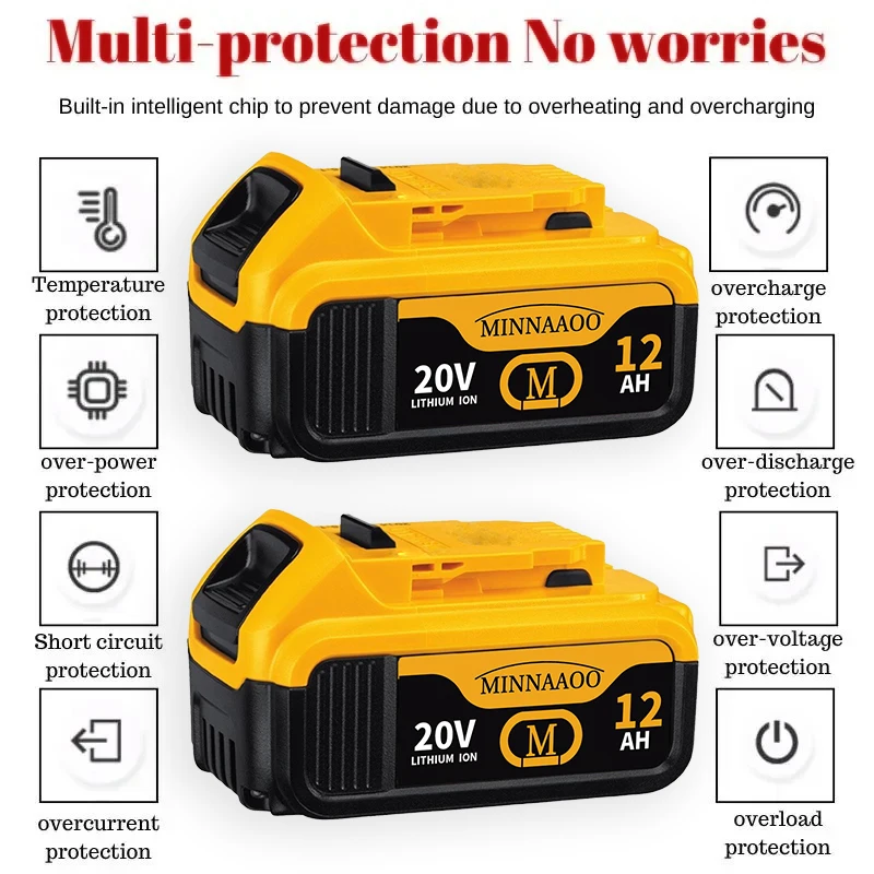 🔋New Dewalt 20V  Max Battery 21700 Lithium-ion Battery Replacement Battery For Dewalt DCB609 DCF850 DCD805 For Flexvolt Tools