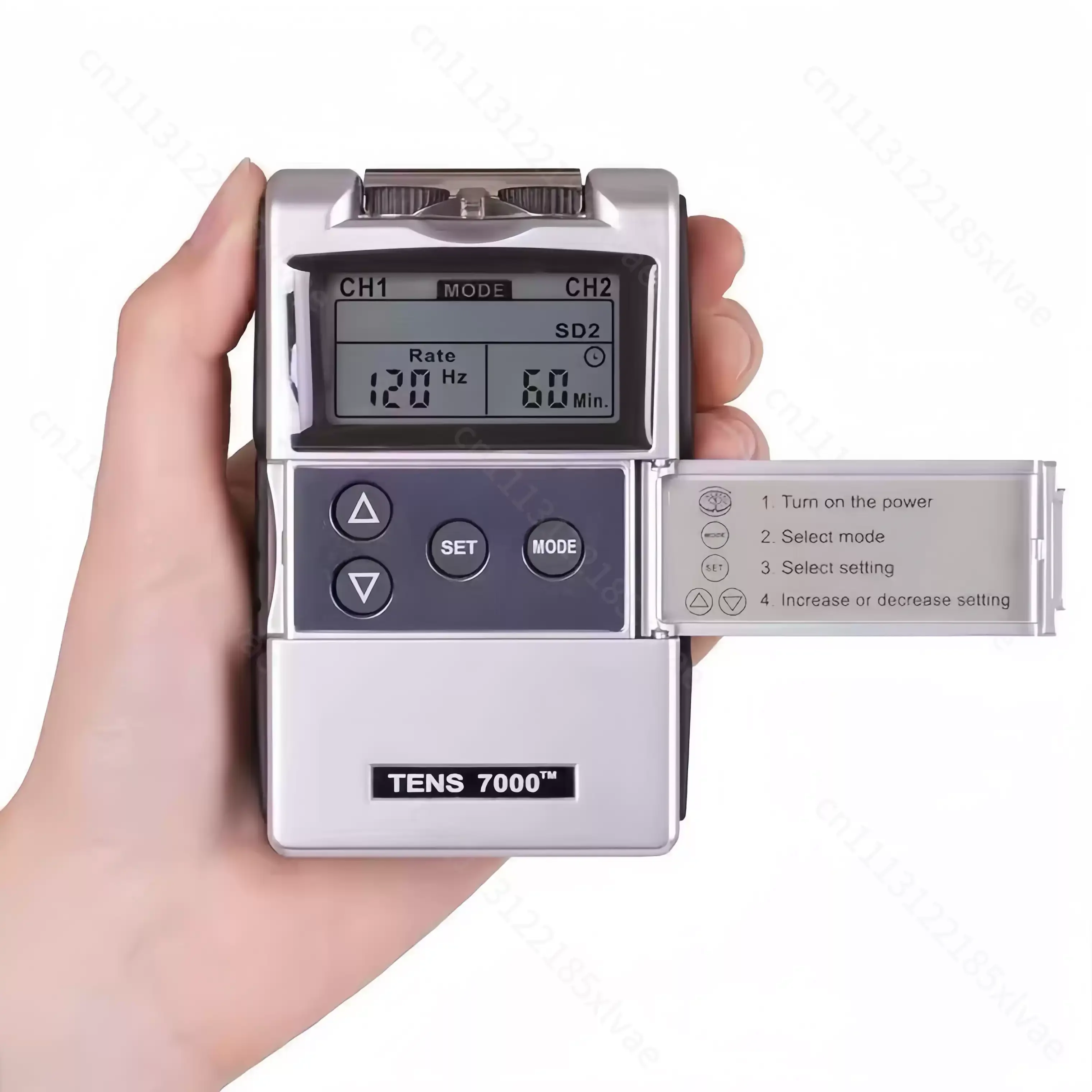 Dual Channel Low Frequency TENS Unit TENS7000 Electric Physiotherapy Massager Muscle Stimulator Pain Relief Therapy Device
