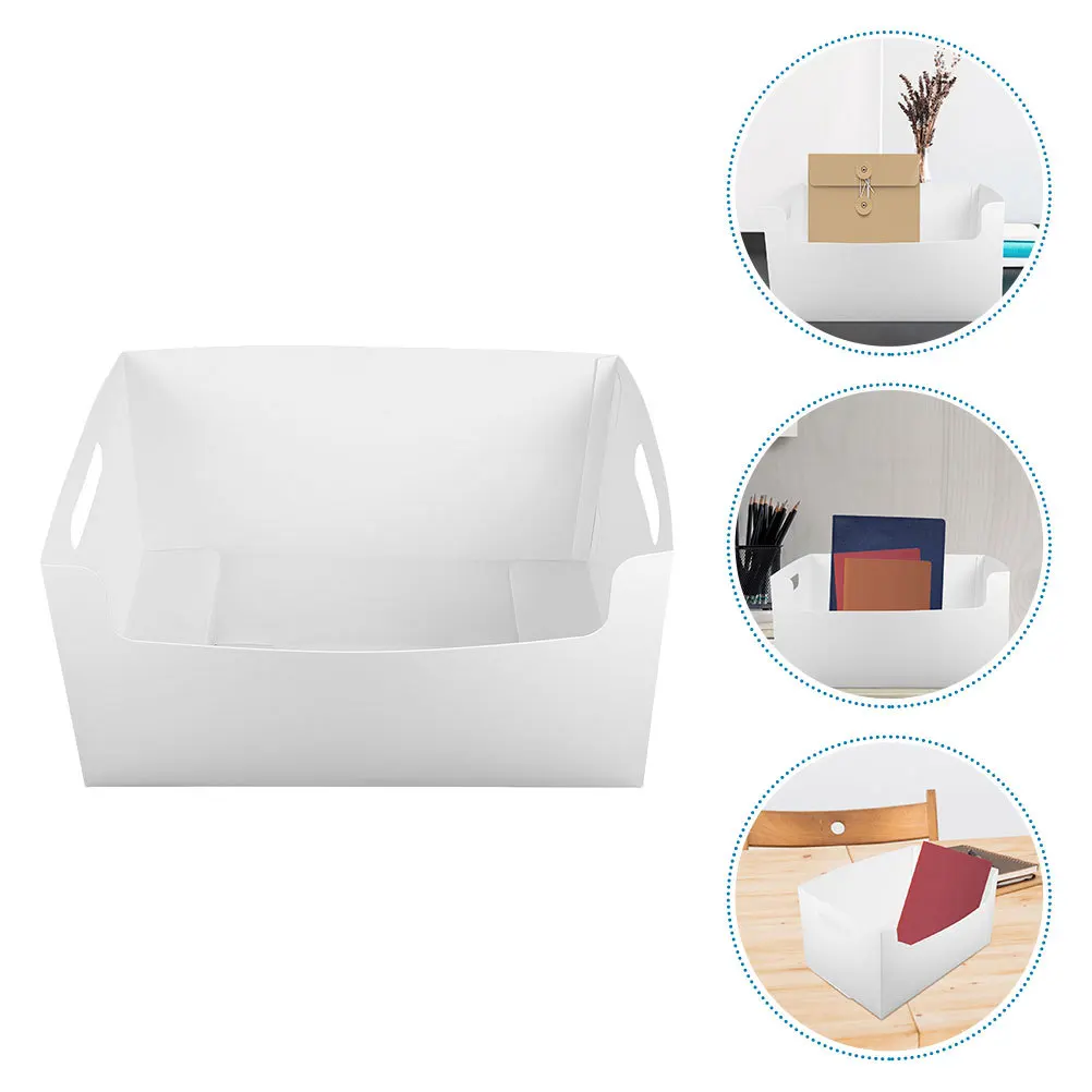 3pcs Magazine File Holder Abs Desktop Organizer For Documents Papers Magazines Storage Box Sundries Basket Household Organizer