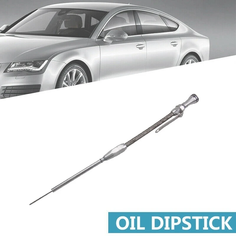 For Chevy 305 327 350 383 400 80-Up Stainless Steel Car Flexible Engine Oil Dip-Sticks Accessories