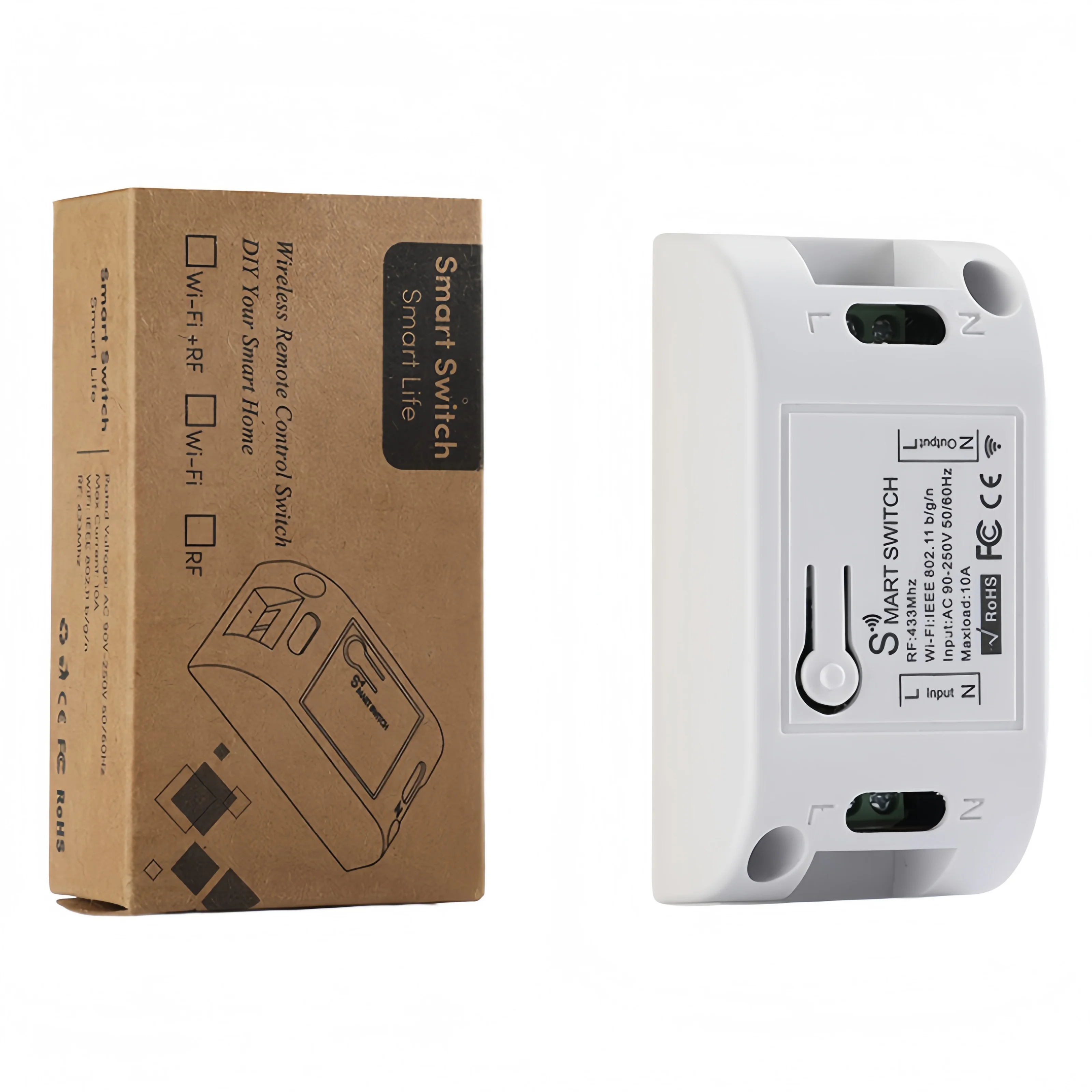Tuya Smart Life APP RF Relay Module RF 433Mhz Remote Control Switches/Smart Wireless WiFi Switch Work With Alexa