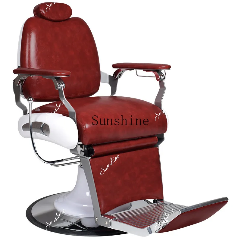 Fold down old barber shop men's oily head retro shaving hair chair   TF