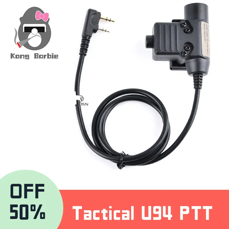 WADSN Tactical U94 PTT 7.0 Cable Plug Military Headset Adapter for Walkie Talkie TYT F8 ipsc accessories Radio Motorola Kenwood