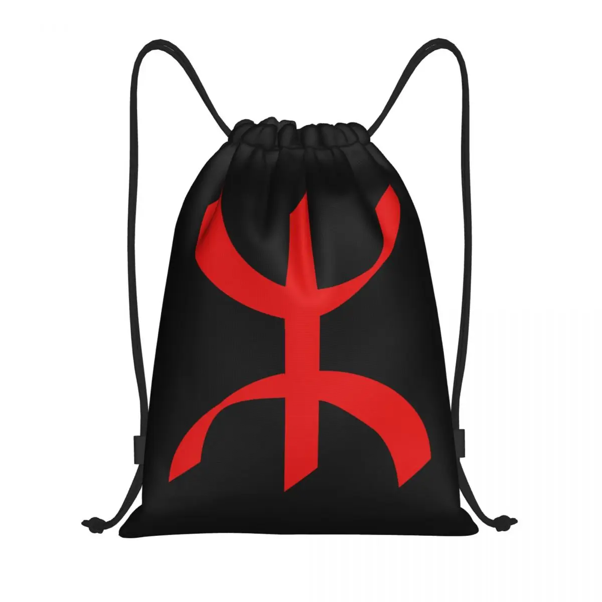 Red Tifinagh Berber Amazigh Drawstring Bag Men Women Portable Gym Sports Sackpack Kabyle Shopping Backpacks