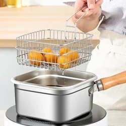 multipurpose Stainless Steel Frying Pan Portable Outdoor Preservation Box Cooking Pot Fryer Steamer Gas Electric Cooking Pot