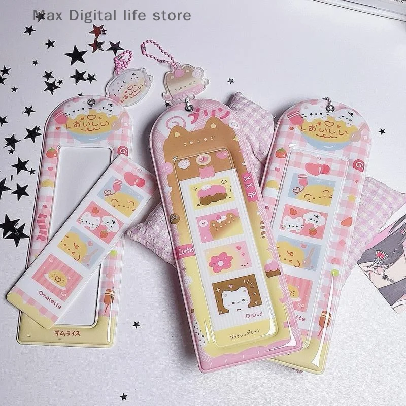 

Cute 4 Grid Card Holder Korea Idol Mini Card Storage Pendant PVC Photocard Holder Transparent Card Case Bookmark Holder