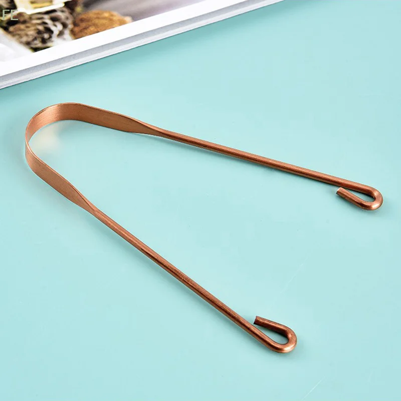 

[F] Stainless Steel Tongue Scraper Cleaner Fresh Breath Cleaning Coated Tongue Toothbrush Oral Hygiene Care Tools