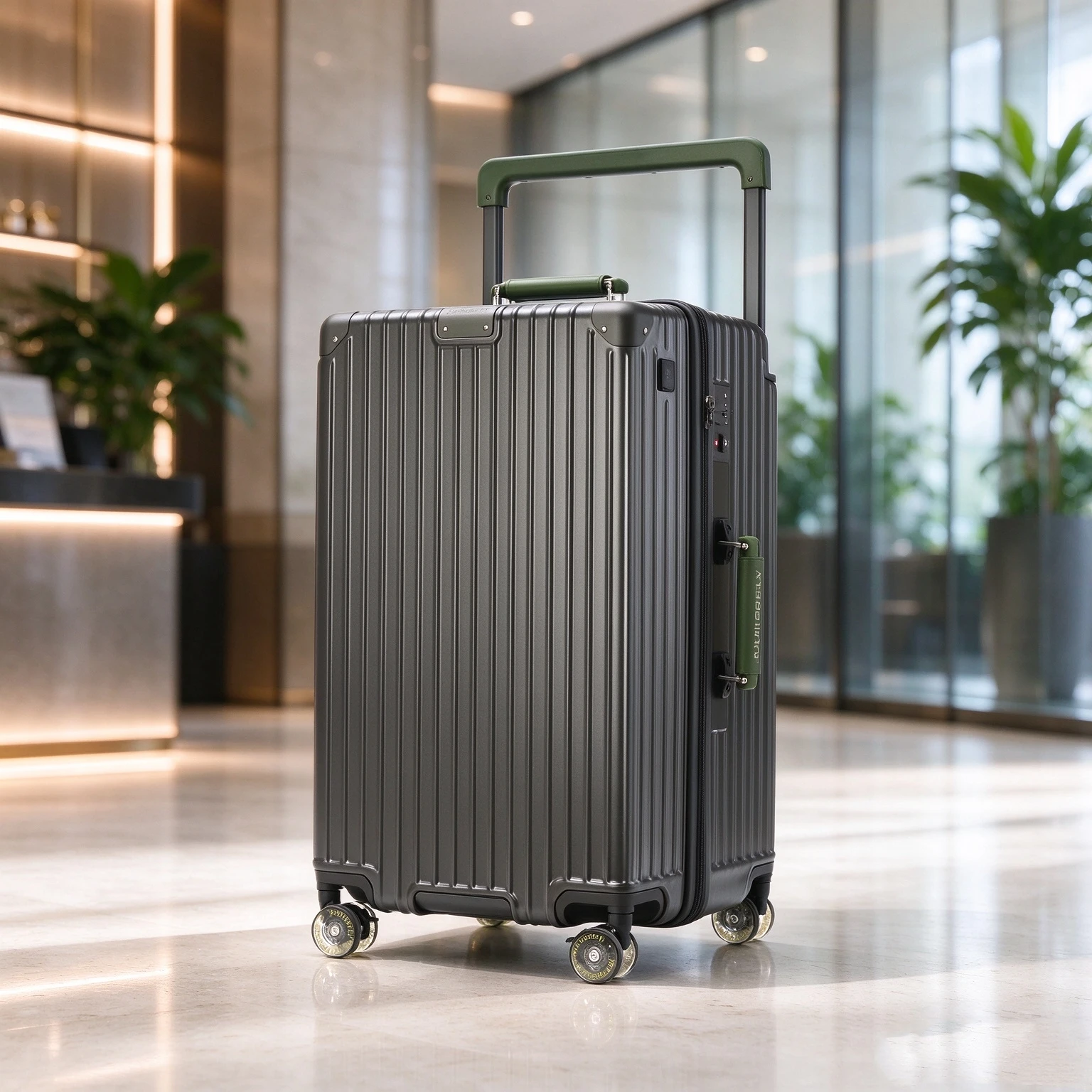 Bunnyfly Hard Shell Travel Suitcase Front Open Design TSA Lock Silent Rolling Wheels Luggage