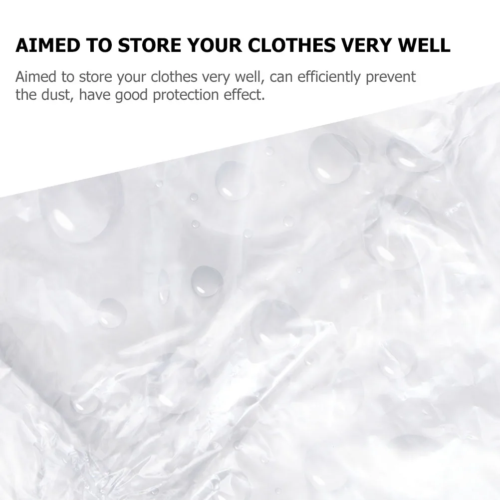 

20 Pcs Cleaning Bag Transparent Garment Bags Clothes Cover Dry Cleaning Pouch Dustproof Plastic Coats Dresses Storage Closet