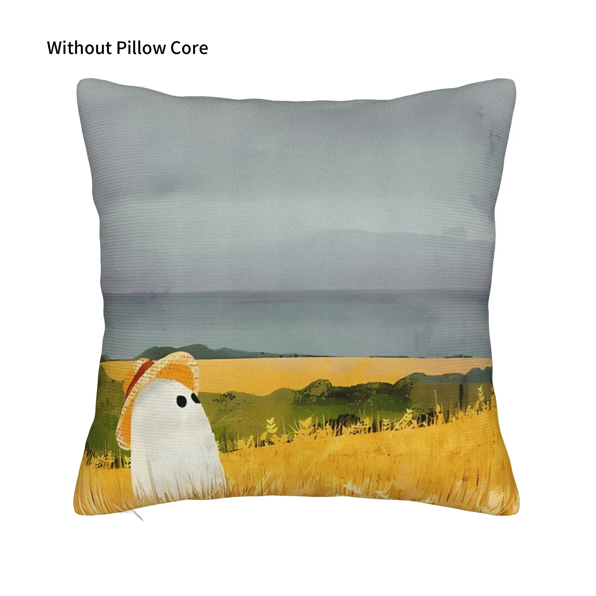 There's A G Ghost In The Wheat  Again  Decorative Pillowcases for Cozy G-Ghost Pillow Cover Soft Durable