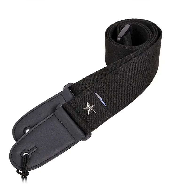 Wear Resistant Acoustic Bass Thicken Shoulder Belt Parts Anti Slip Adjustable Length Guitar Strap Star Embellish Soft Durable