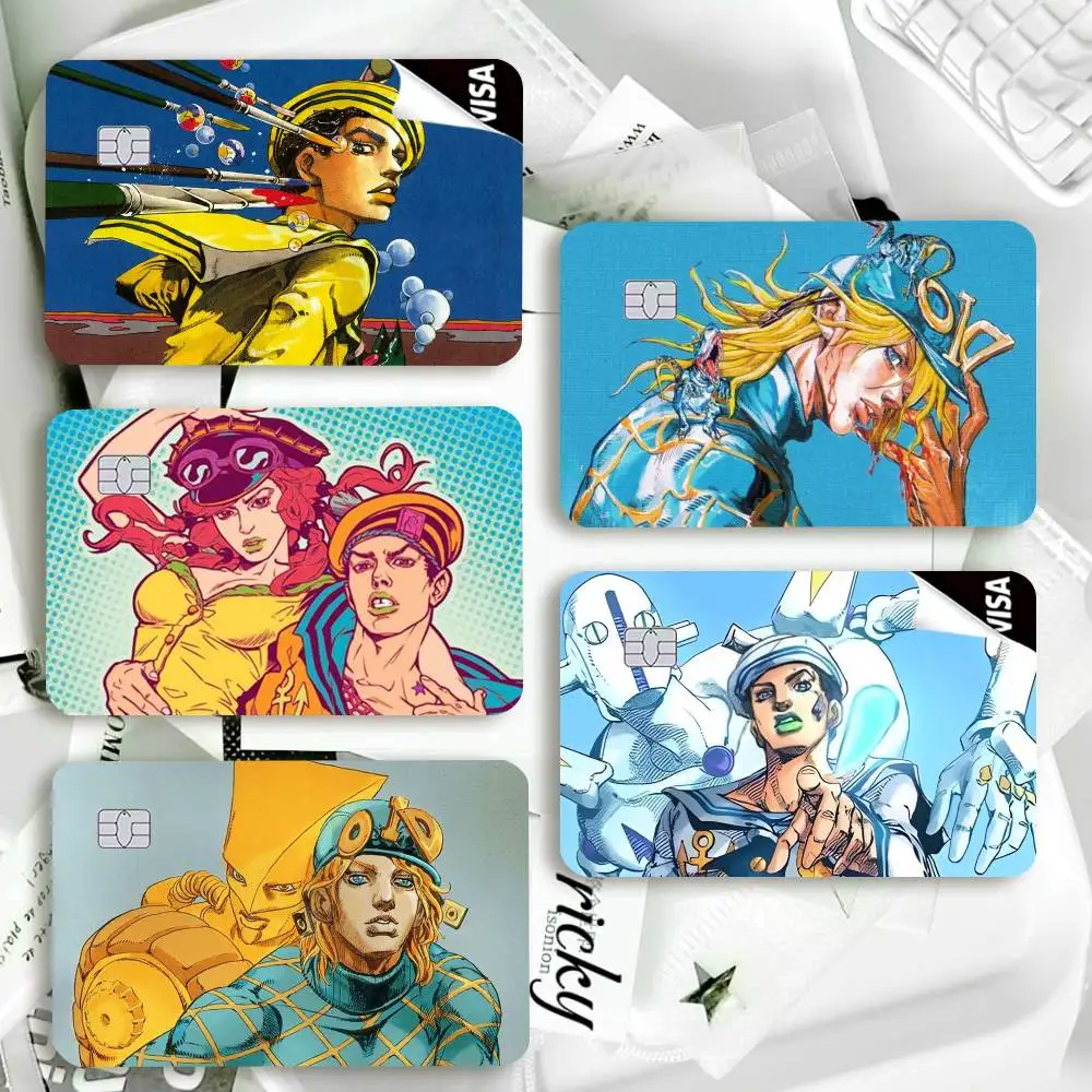 JOJO Higashikata Josuke G-Gappy Waterproof Film Skin Cover Credit Card Stickers Debit Front Bank Bus Pass
