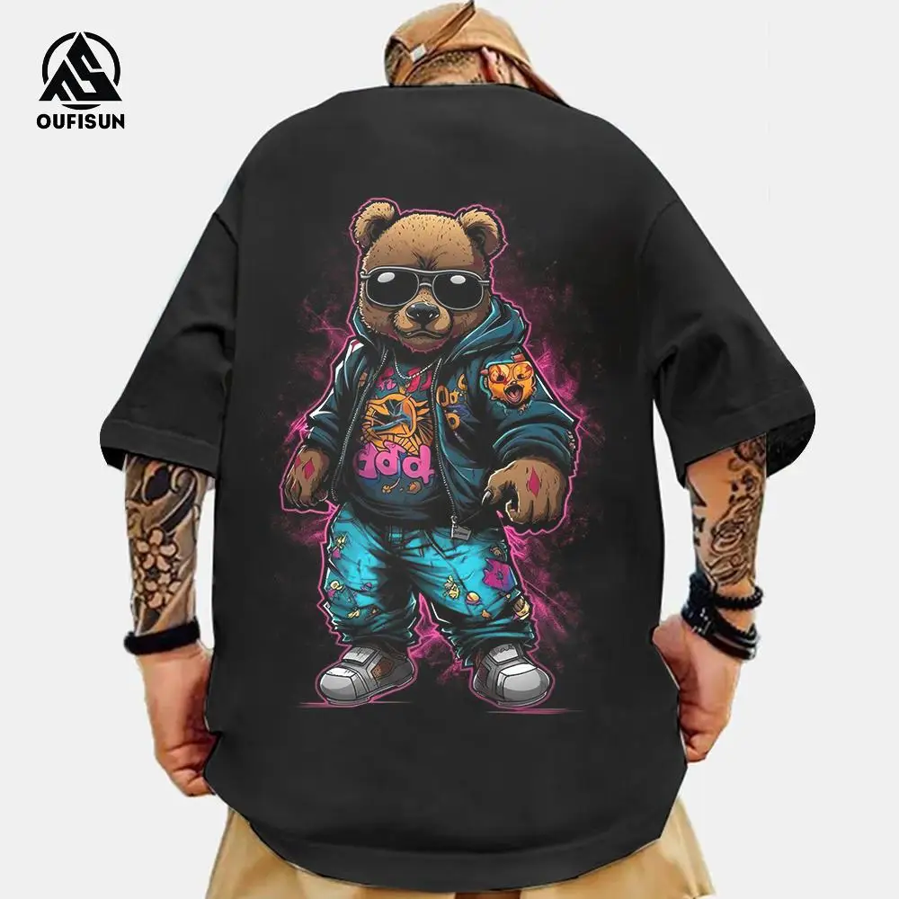 Trendy Animal T-Shirts For Men 3d Gorilla Print Fashion Casual Short Sleeved Street Harajuku T-Shirt Oversized Sports Shirt Tees