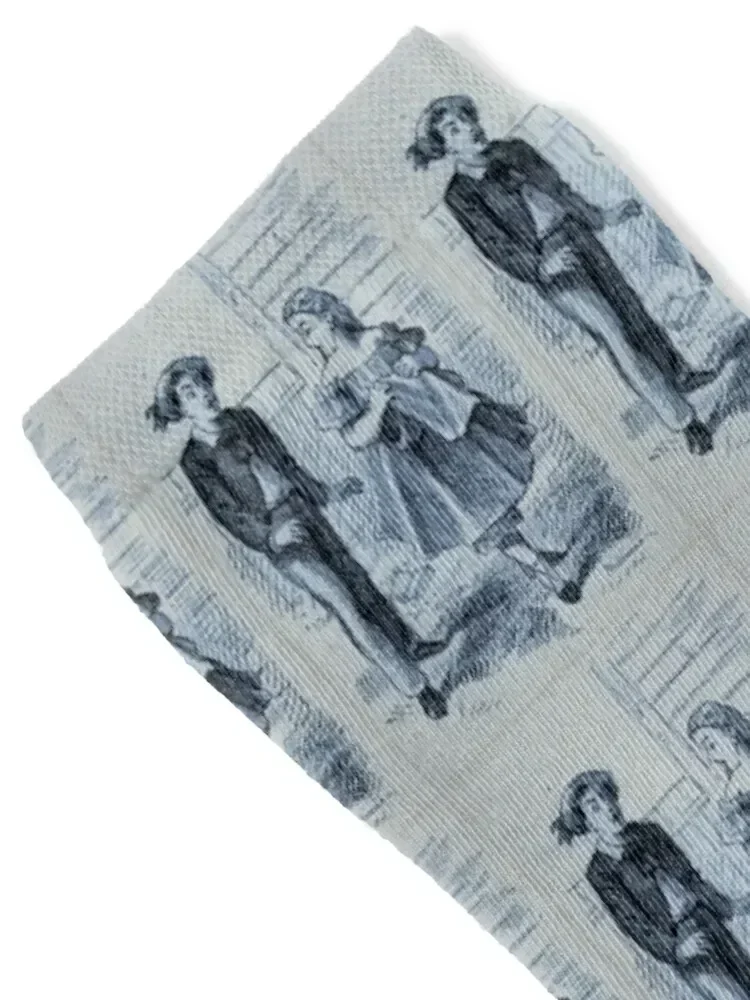 The Adventures of Tom Sawyer with Becky Thatcher Socks happy funny sock Soccer Stockings man Men Socks Women's