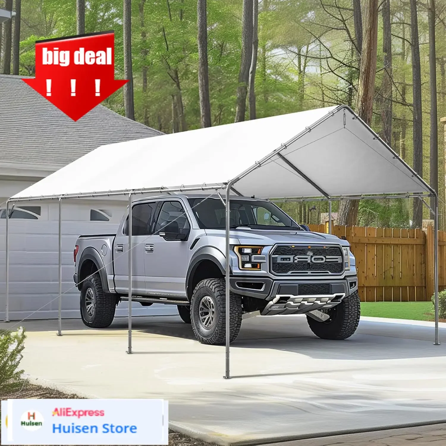 

Прочный навес для автомобильного порта автомобиля 12x20 футов, сверхмощный, портативный гаражный укрытие, логические автомобильные палатки Carpas Para Carros, всепогодная для