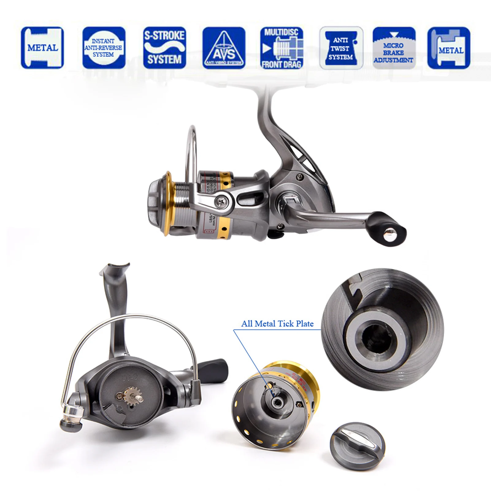 Telescopic Fishing Rod and Reel Combo Full Kit Carbon Fiber 5.5:1 Fishing Rod Pole + Spinning Fishing Reel + Fishing Tackle