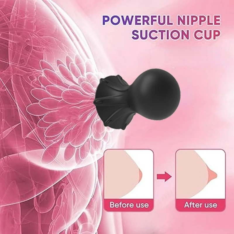 Nipple Sucker Adult Sex Toys - 1 Pair BDSM Nipple Toys for Couples Pleasure, Manual Suction Mini Foreplay Flirting Nipple Pump