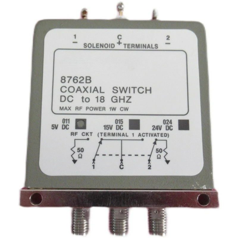 

Для Agilent 8762B 5 В 18 ГГц 1 Вт SMA однополюсный двухпозиционный RF коаксиальный переключатель с нагрузкой, оригинальный разобранный продукт