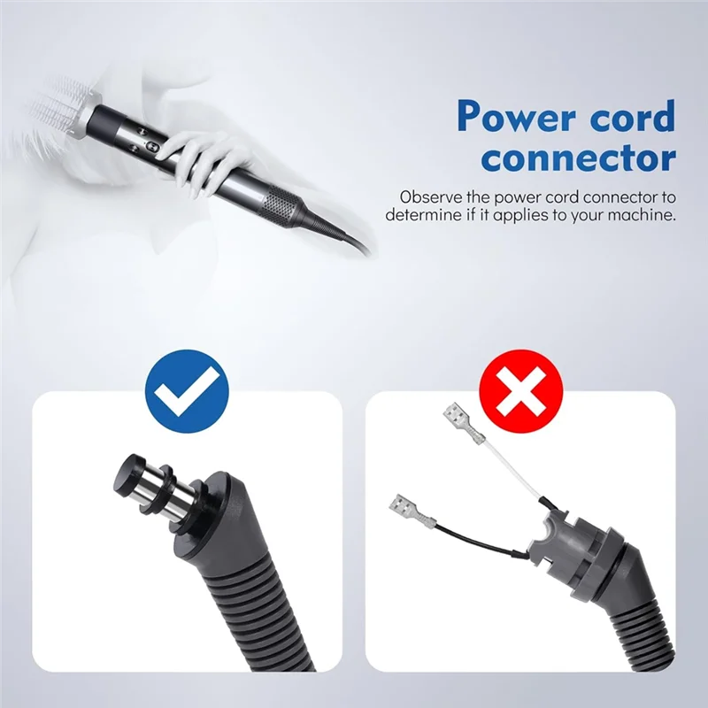 Kabel zamienny do lokówki AT51 do modelera włosów Dyson HS01/HS05, przewód zasilający, kabel do ładowarki AC z śrubokrętem