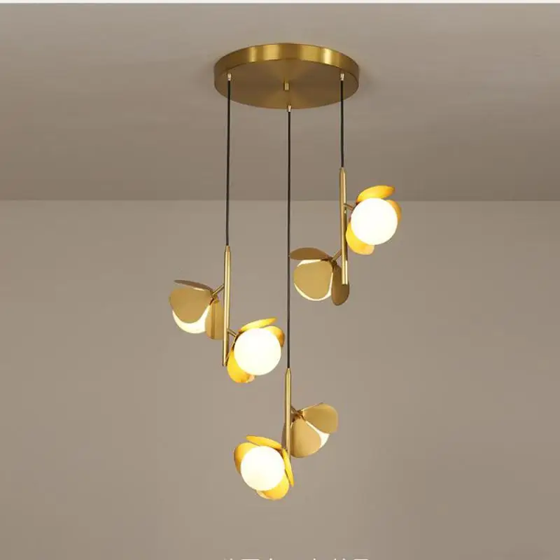 Nordic gold LED Ceiling Light Dining Room Lights Modern Bar Chandelier Glass Ball Art Study Chandelier Bedroom led Lamp