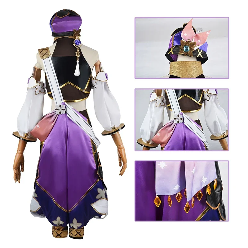 Genshin dori cosplay kostüm rosa perücke genshin impact sumeru cosplay kostüme dori outfits