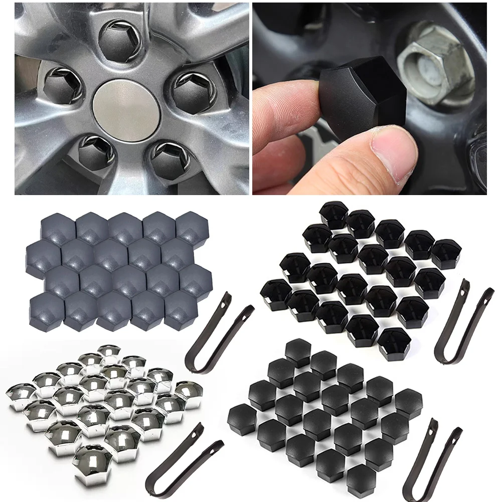 20Pcs Car Wheel Nut Caps Auto Hub Screw Cover 21mm Bolt Rims Exterior Decoration Special Socket Protection Dust Proof for Tesla