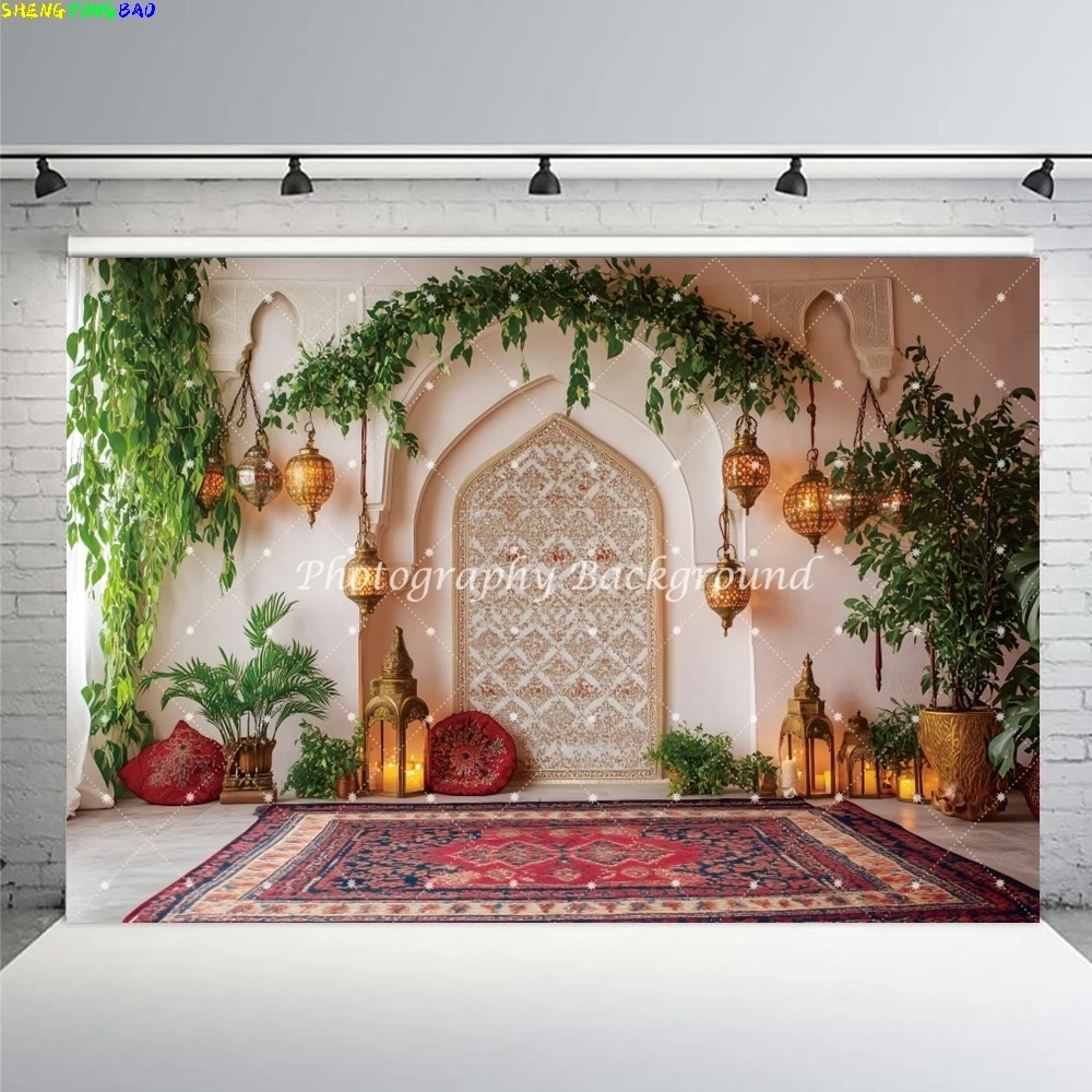 Moroccan Palace Photography Backdrop Medieval Mosque Temple Arabic Religious Cultural Architecture Travel Decor Photo Background
