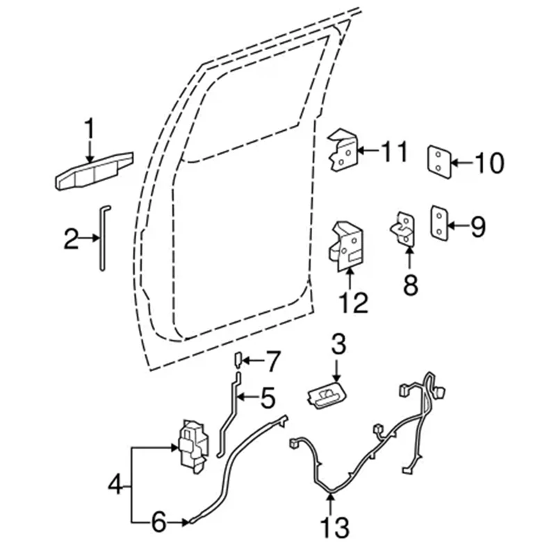 

A03Z-Car Door Lock Actuator Rear Right For Silverado 1500 Crew Cab Pickup 2007-2013 20783866,25876398,937-574