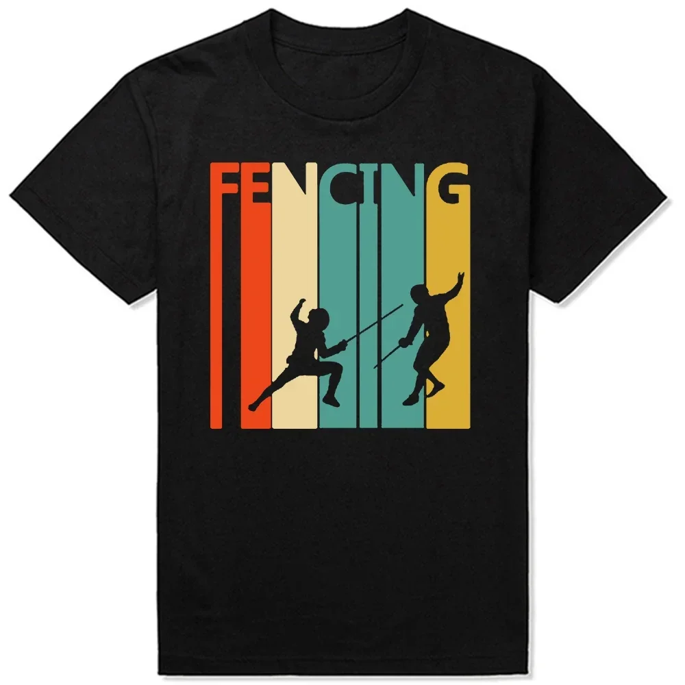 Fencing Sword Fencer Classic Sport Classic T Shirt Tee Tops Round Neck Short-Sleeve Tshirt Clothing Casual Basic T-shirt