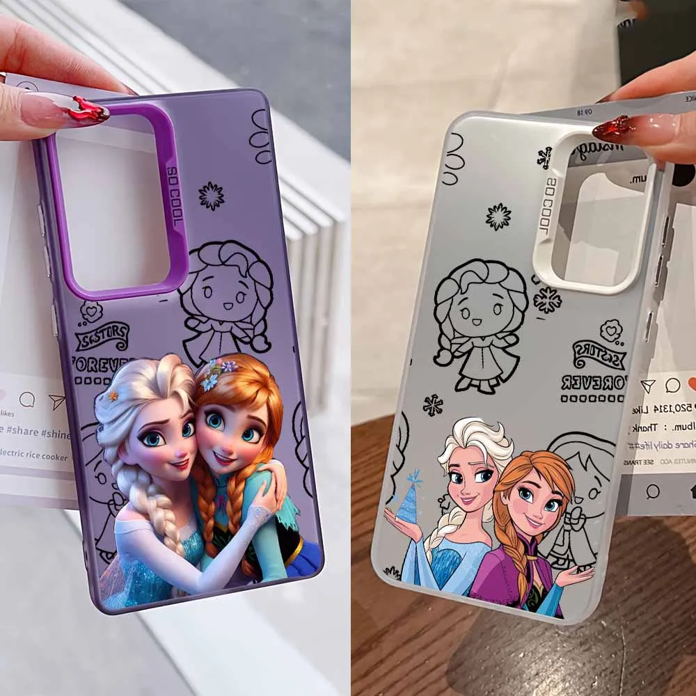 Frozen Elsa Princess Disney Cover For Apple iPhone 17 16E 16 15 14 13 12 mini Pro Max Plus Silicone Colorful Silver Phone Case