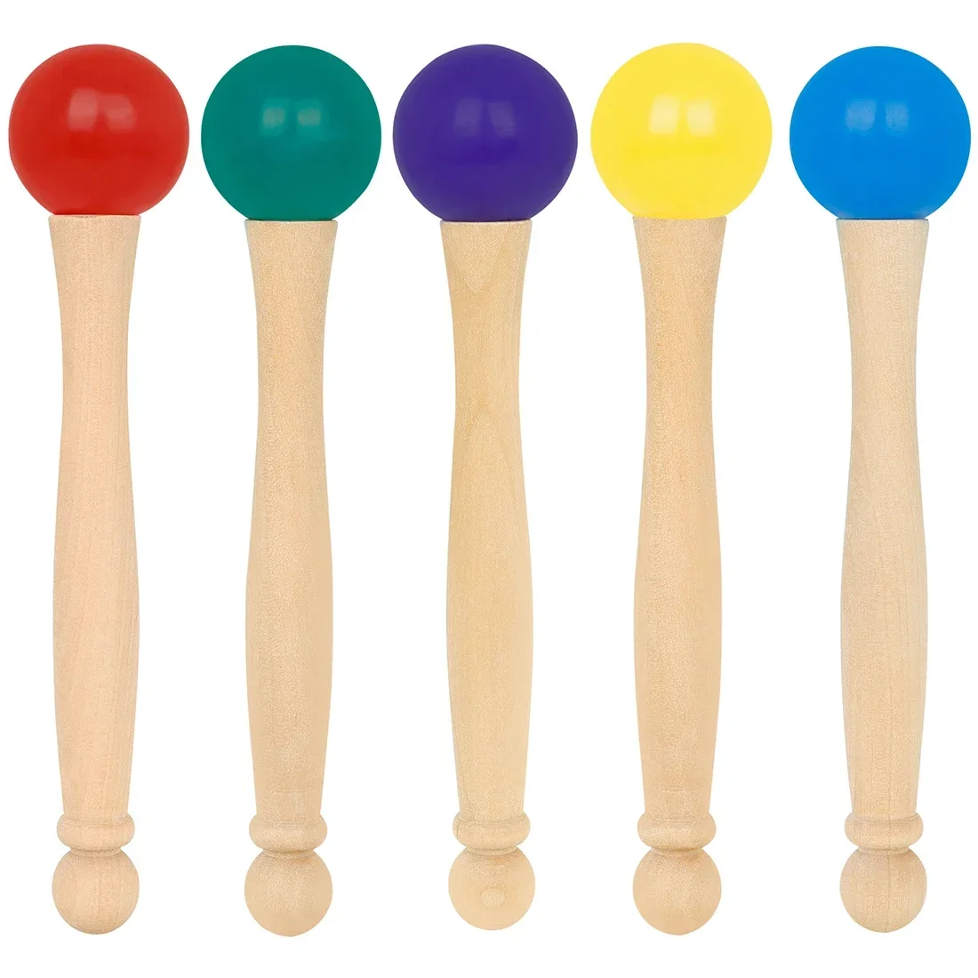 Solid Wood Singing Bowl Knocking Stick with Rubber Head – Professional Mallet for Crystal & Metal Singing Bowls