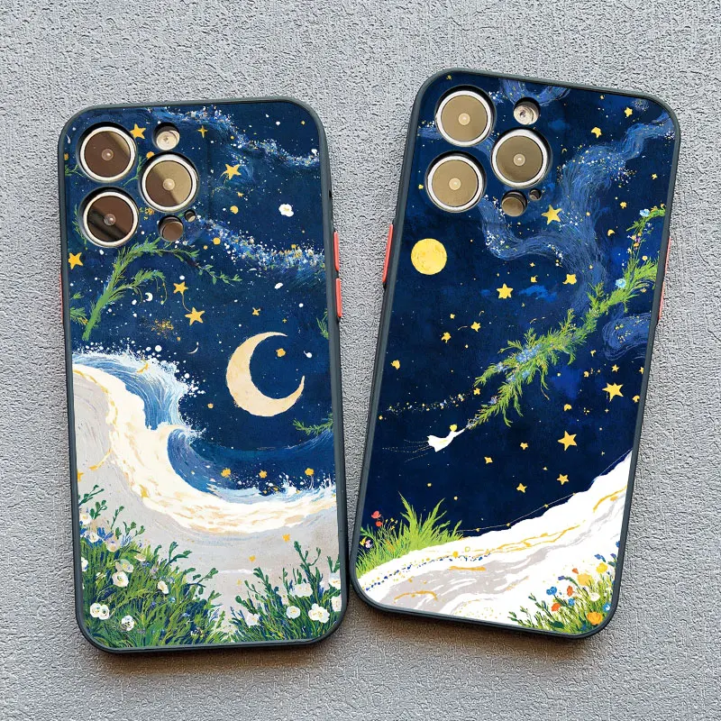 The Little Prince Starry Sky Phone Case For iPhone 17 16 15 14 Pro Max Plus 13 12 11 Pro Max Mini XR XS X 7 8 SE2 Shell Fundas - Image 2