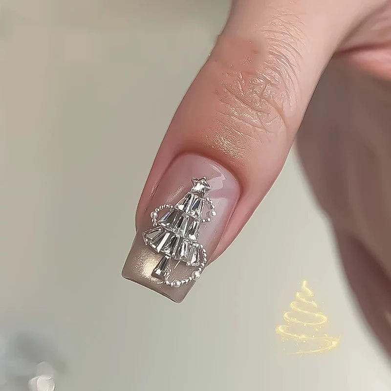 1 صندوق من أحجار الراين لفن الأظافر باللون الأبيض والوردي والشمبانيا، مثالي لفن الأظافر بنفسك والتصاميم الفنية، مثالي لعيد الميلاد #6