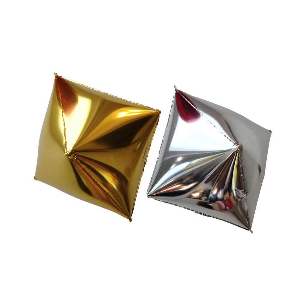 

4Pcs Diamond Aluminum Film Balloons 4d Wedding Party Decorations Photoshoot Props Romantic Celebration Supplies Golden Silver