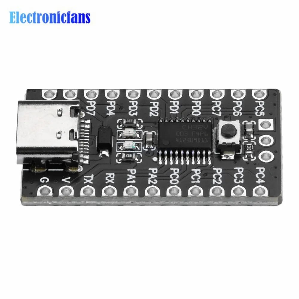 1-5 Stück CH32V003F4P6 RISC-V Prozessor Mikrocontroller-Modul Kernplatine Entwicklungsboard mit TYPE-C-Schnittstelle – Detail 6