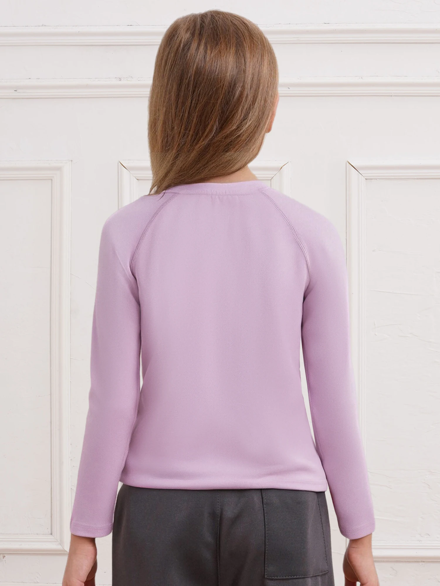 Boys Girls Moisture-Wicking Sports Top Long Sleeve T-shirt Running Fitness Workout Costume for Hiking Camping Workout Sportswear