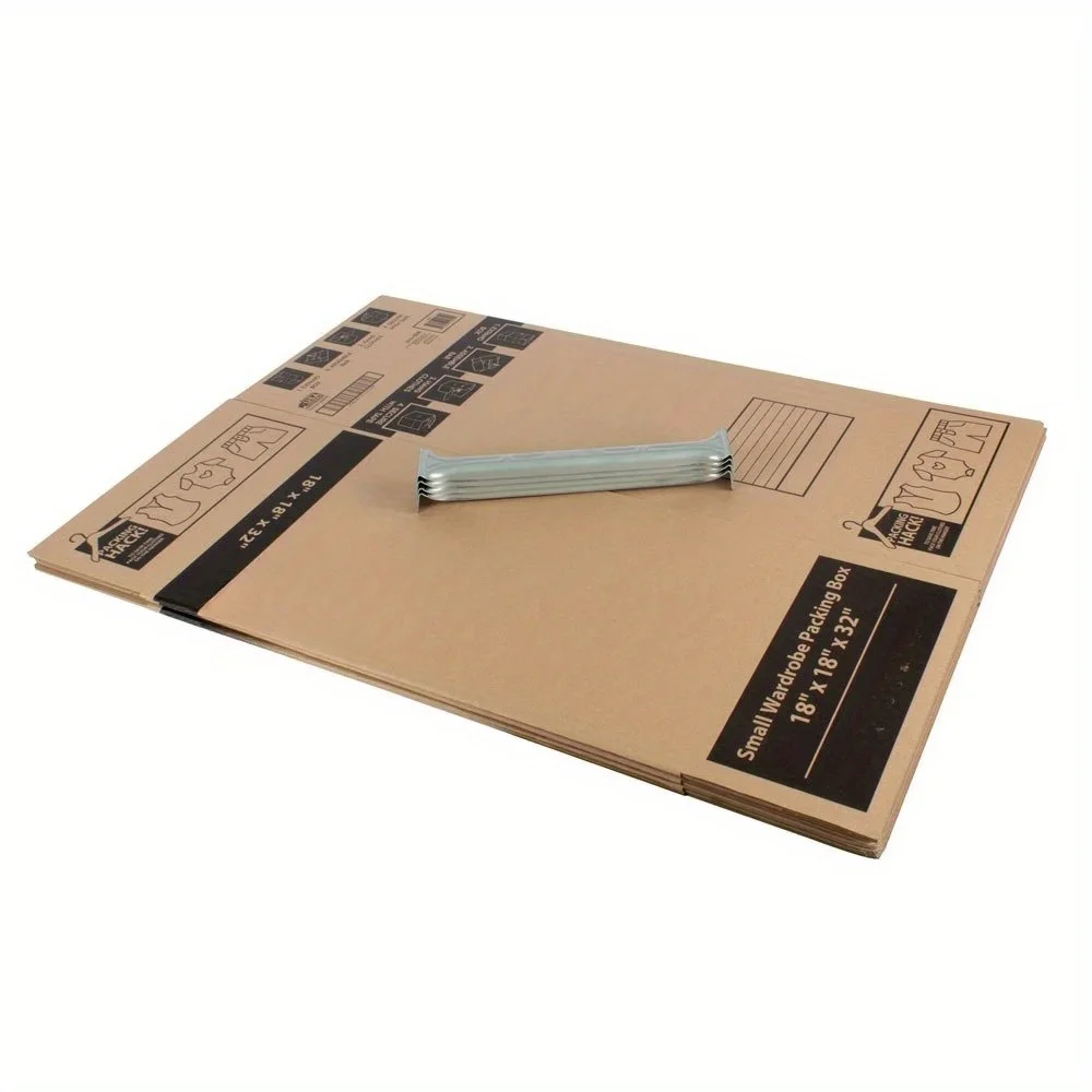 Petite boîte mobile d'emballage pour armoire recyclée, 18 pouces. L x 18 po. L x 32 po. H, 4 unités