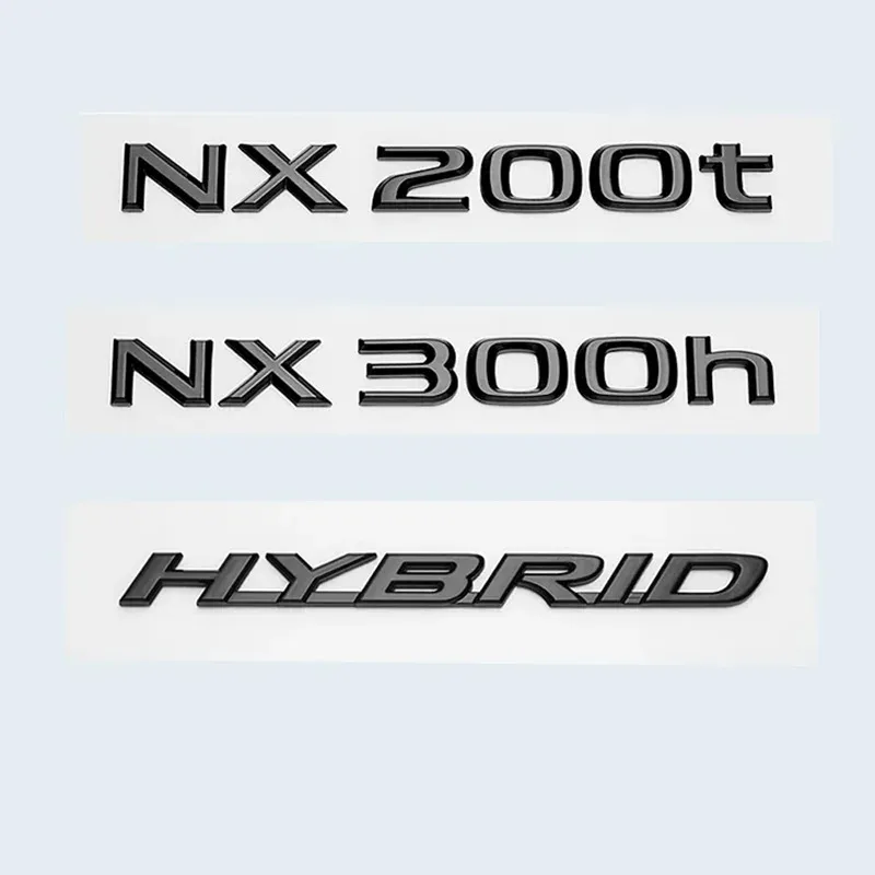 Glossy Black ABS Letters NX200 NX300 NX200t NX300h HYBRID Emblem For Lexus Car Trunk Logo Sticker Badge Accessories view 5