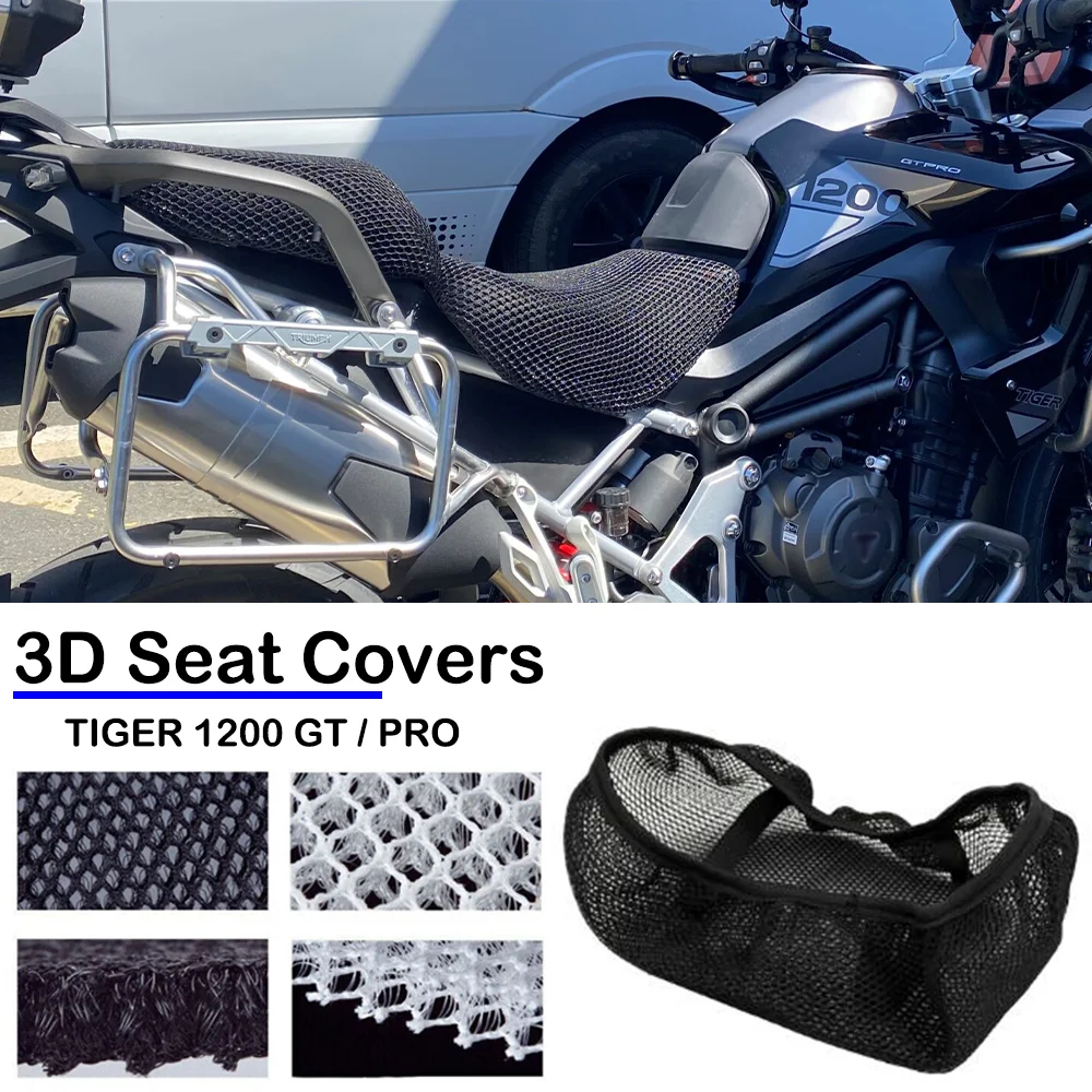 Juste de siège respirante 3D pour Tiger1200, housse de siège isolante, coussin de siège de moto, Tiger 2022, accessoires de protection, IGHTPRO, 1200