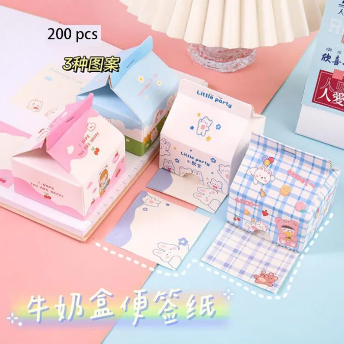 12 box/lot Creative Milk Box Animal Memo pad Sticky Notes Cute N Times Stationery Label Notepad Bookmark Post school Supplies