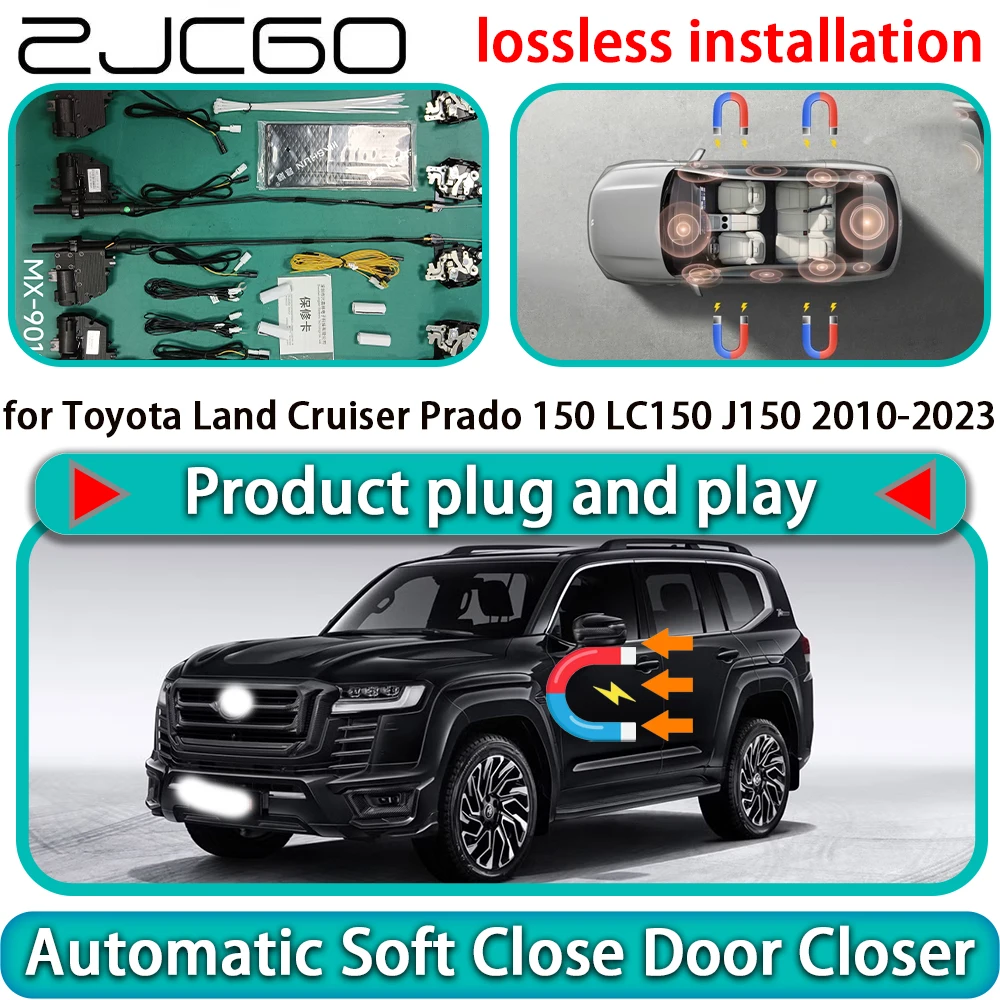 

for Toyota Land Cruiser Prado 150 LC150 J150 2010-2023 Auto Pull Soft Close Door Kit Power Latch Door Catch Soft Closing Assist