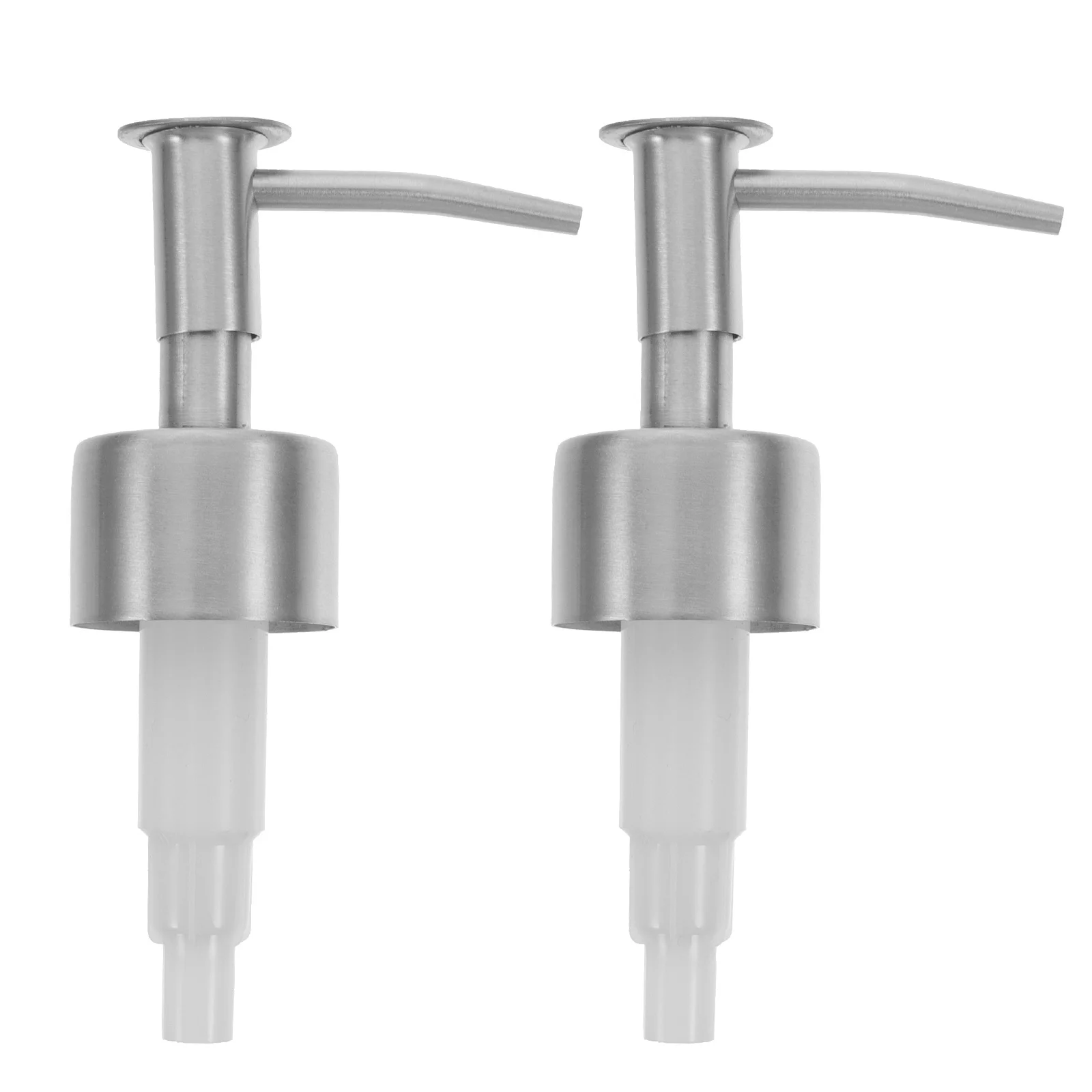 

2 pcs Stainless Steel Lotion Pump Dispenser 28Mm Thread Size For Soap Bottle Replacement Pump Head For Skincare Liquid
