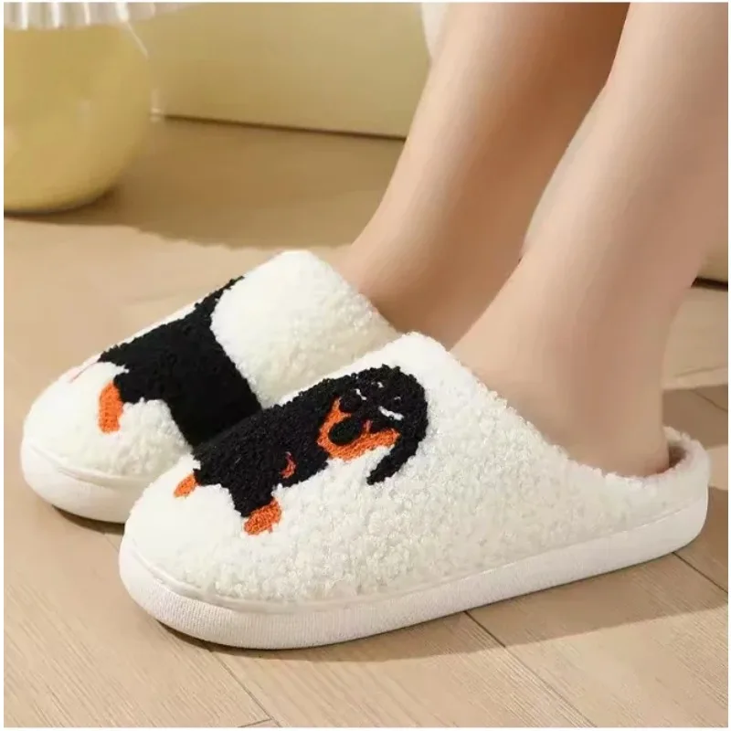 

Fashion Plush Cotton Slippers 2025 New Unisex Cute Couple Home Shoes Warm Anti-Slip