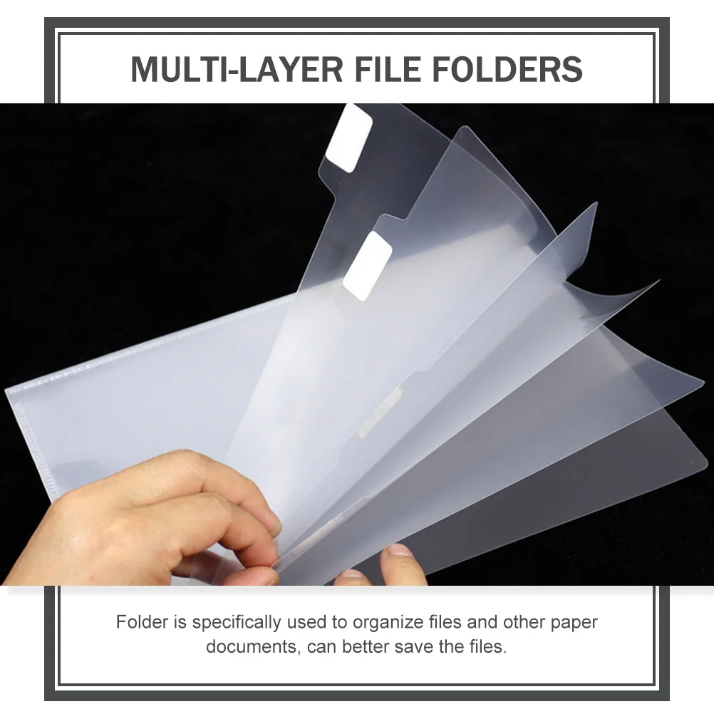 

2Pcs Thickened File Folders Multi Layer Document Storage Holders Office Home School Plastic Binder ganizer Portable for Paper