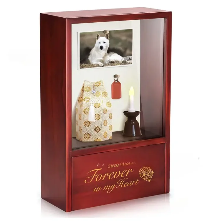 

Wholesale Wooden Urn Solid Wood Can Hold Photos Urn Cat Commemorative Funeral Supplies