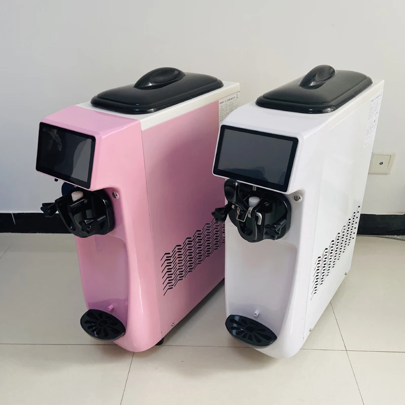 

Commercial single-head soft ice cream machine Nylon soft ice cream machine with LCD screen small soft ice cream machin