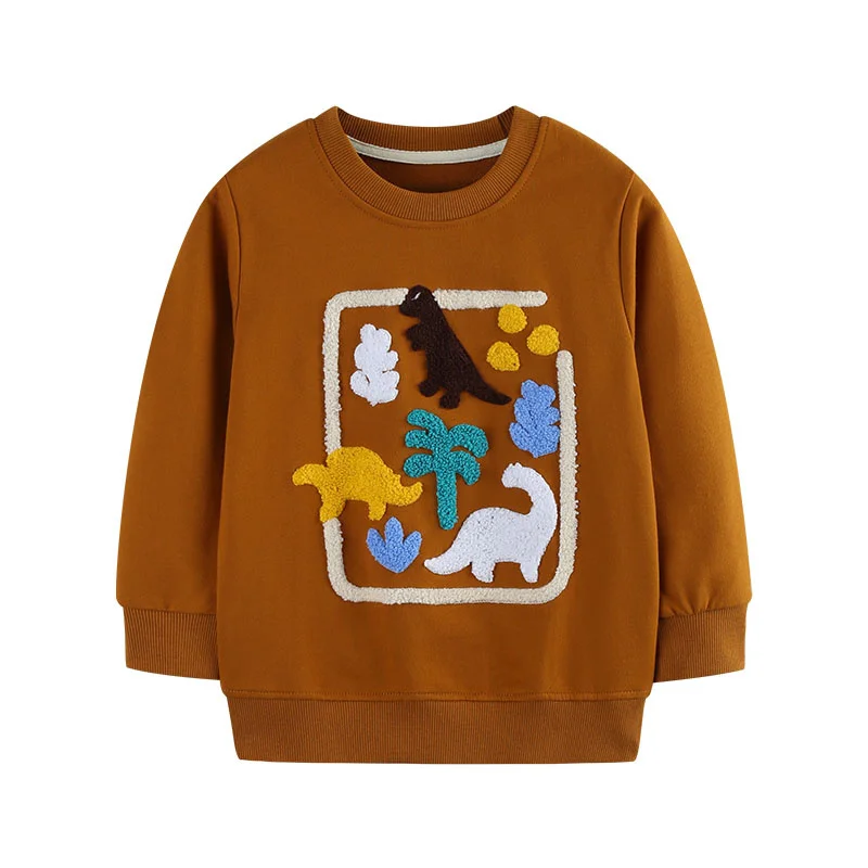 Jumping Meters 2-7T New Design Cotton Boys Sweatshirts Dinosaurs Children's Sport Shirts Long Sleeve Kids Autumn Spring Clothes